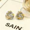 Wholesale Electroplated Light Luxury Geometric Crescent Stainless Steel Earrings For Women