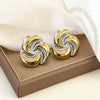 Wholesale Electroplated Light Luxury Geometric Crescent Stainless Steel Earrings For Women