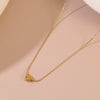 Wholesale Electroplated Light Luxury Heartshaped Stainless Steel Clavicle Necklace For Women