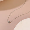 Wholesale Electroplated Light Luxury Heartshaped Stainless Steel Clavicle Necklace For Women