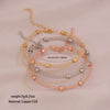 Wholesale Electroplated Metal Cshaped Rhinestone Mesh Open Elastic Bracelets For Women