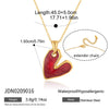 Wholesale Electroplated Stainless Steel And Titanium Steel Heartshaped Earrings And Necklace Jewelry Set For Women