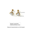 Wholesale Electroplated Stainless Steel And Titanium Steel Heartshaped Love Earrings For Women Light Luxury Jewelry