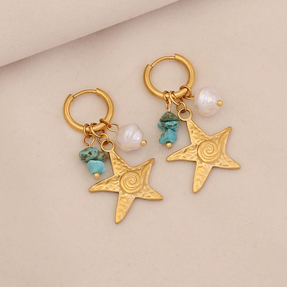 Wholesale Electroplated Stainless Steel Animal And Zodiac Patterned Earrings For Women