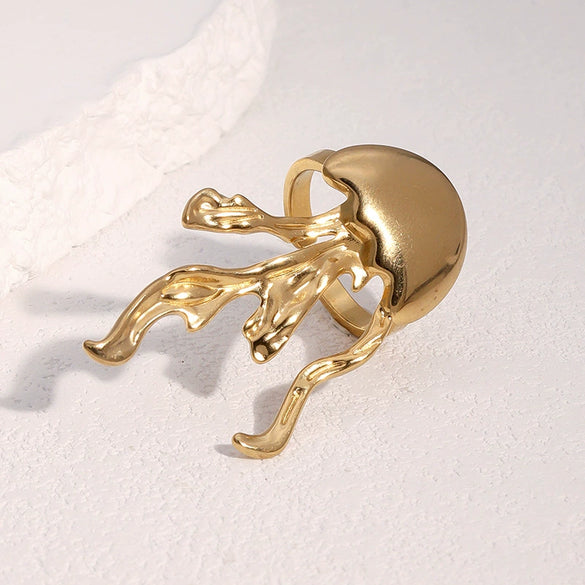 Wholesale Electroplated Stainless Steel Animal Shaped Ring For Women