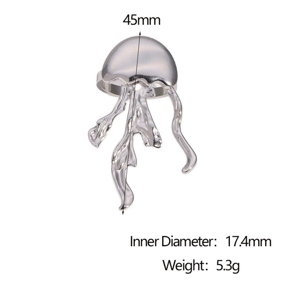Wholesale Electroplated Stainless Steel Animal Shaped Ring For Women