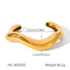Wholesale Electroplated Stainless Steel Asymmetrical Open Bracelet Hand Jewelry