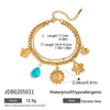 Wholesale Electroplated Stainless Steel Bracelet With Heart And Flower Shapes For Women
