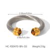 Wholesale Electroplated Stainless Steel Cshaped Geometric Bracelet For Women
