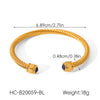 Wholesale Electroplated Stainless Steel Cshaped Geometric Bracelet For Women