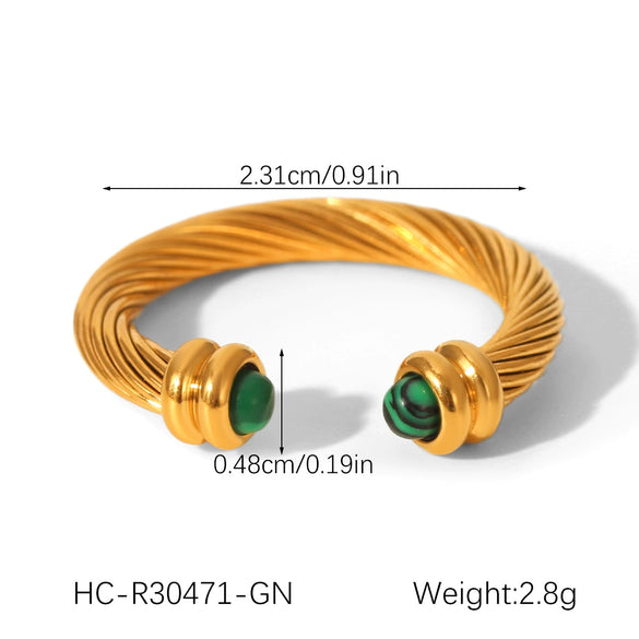 Wholesale Electroplated Stainless Steel Cshaped Geometric Bracelet For Women