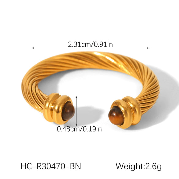 Wholesale Electroplated Stainless Steel Cshaped Geometric Bracelet For Women