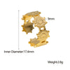 Wholesale Electroplated Stainless Steel Flower Ring For Women