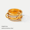 Wholesale Electroplated Stainless Steel Geometric Cross Women's Rings