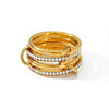 Wholesale Electroplated Stainless Steel Geometric Cross Women's Rings