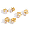 Wholesale Electroplated Stainless Steel Geometric Drop Shape Ear Clips For Women Luxury Jewelry Minimalist Elegant Design
