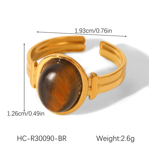 Wholesale Electroplated Stainless Steel Geometric Rings For Women
