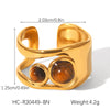 Wholesale Electroplated Stainless Steel Geometric Rings For Women