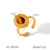 Wholesale Electroplated Stainless Steel Geometric Rings For Women