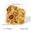 Wholesale Electroplated Stainless Steel Geometric Rings For Women