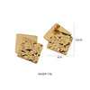 Wholesale Electroplated Stainless Steel Geometric Square Heart U Shape Love Earrings For Women