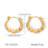 Wholesale Electroplated Stainless Steel Geometric Star Earrings For Women