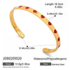 Wholesale Electroplated Stainless Steel Heart Open Bracelet Light Luxury Jewelry For Women