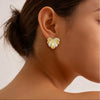 Wholesale Electroplated Stainless Steel Heartshaped Love Earrings For Women Highend Fashion