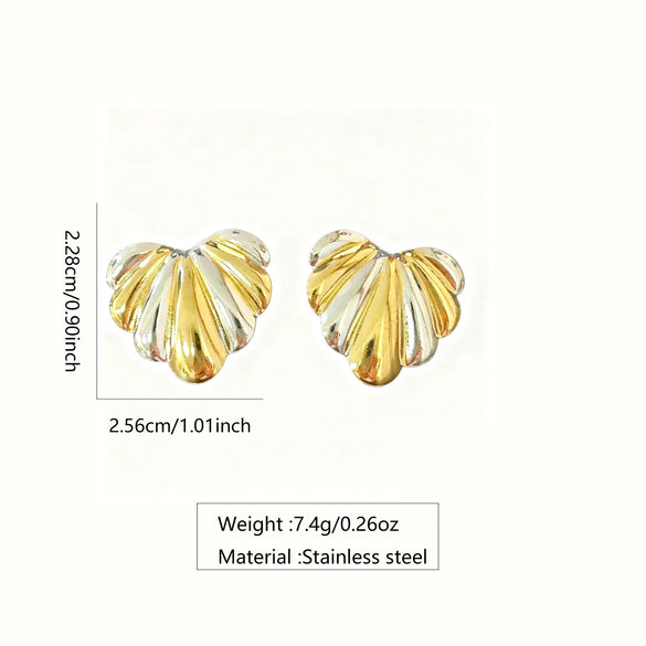 Wholesale Electroplated Stainless Steel Heartshaped Love Earrings For Women Highend Fashion