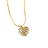 Wholesale Electroplated Stainless Steel Heartshaped Love Necklace For Women
