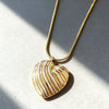 Wholesale Electroplated Stainless Steel Heartshaped Love Necklace For Women