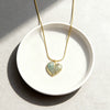 Wholesale Electroplated Stainless Steel Heartshaped Love Necklace For Women