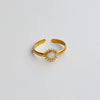 Wholesale Electroplated Stainless Steel Sunshaped Rings For Men And Women In Retro And Ins Style