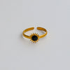 Wholesale Electroplated Stainless Steel Sunshaped Rings For Men And Women In Retro And Ins Style