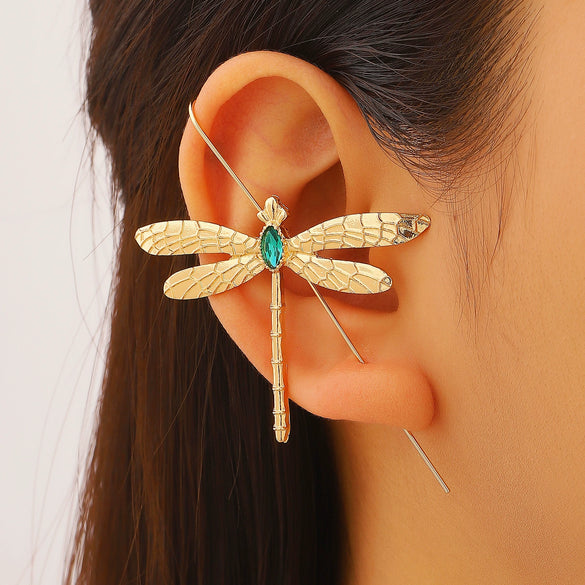 Wholesale Electroplated Zinc Alloy Dragonfly Earrings For Women