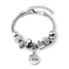 Wholesale Electroplated Zinc Alloy Heart Beaded Bracelet For Women