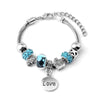 Wholesale Electroplated Zinc Alloy Heart Beaded Bracelet For Women