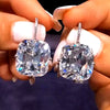 Wholesale Elegant And Versatile Square Zircon Earrings For Women Copper Geometric