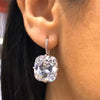 Wholesale Elegant And Versatile Square Zircon Earrings For Women Copper Geometric
