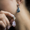 Wholesale Elegant Copper Drop Shape Zircon Earrings For Women