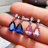 Wholesale Elegant Copper Drop Shape Zircon Earrings For Women