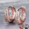 Wholesale Elegant Copper Half Ring Zircon Flower Earrings