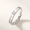 Wholesale Elegant Crown Sterling Silver Plating Inlay Moonstone Zircon Open Ring