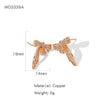 Wholesale Elegant Geometric Copper Electroplated Earrings For Women
