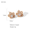Wholesale Elegant Geometric Copper Electroplated Earrings For Women