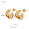 Wholesale Elegant Geometric Copper Electroplated Women's Earrings
