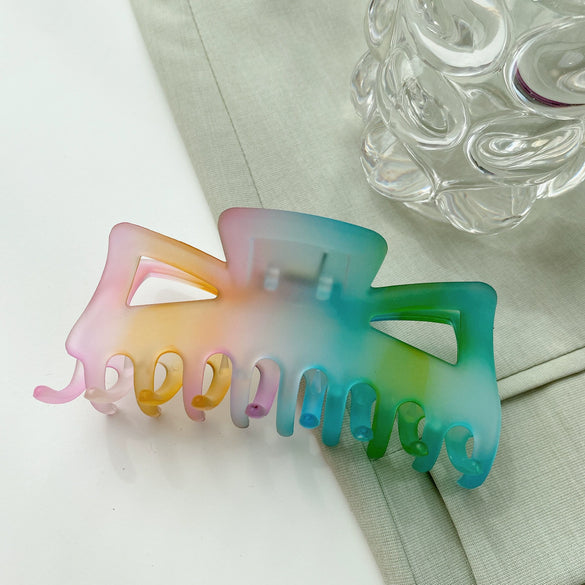 Wholesale Elegant Geometric Handmade Plastic And Resin Shark Clip For Women