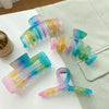 Wholesale Elegant Geometric Handmade Plastic And Resin Shark Clip For Women