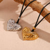 Wholesale Elegant Geometric Heart Pendant Necklace For Women Stainless Steel And Titanium Steel 18K Gold Plated