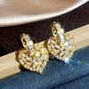 Wholesale Elegant Geometric Heart Shape Copper Earrings With Zirconia For Women